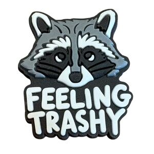 Feeling Trashy Raccoon Croc Charm